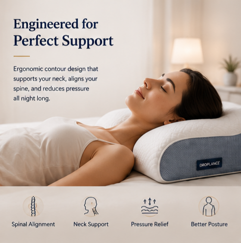 DROPLANCE™ ErgoCloud Sleep Pillow