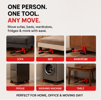 Droplance™ HeavyLift Pro Furniture Lifter & Moving Tool Set